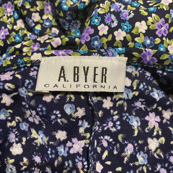 A. Byer Dress Size‎ M Floral Midi Whimsigoth Gothic Romance Dark Academia Moody - Picture 4 of 9